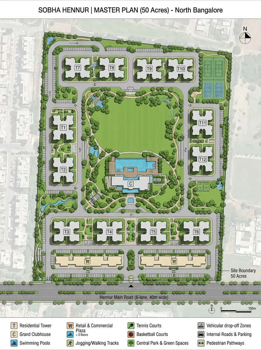 Sobha Hennur Master Plan